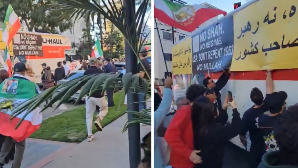 Viral Video Shows U-Haul Truck Runs Into Crowd Of Iran Protesters In Los Angeles; Several Injured