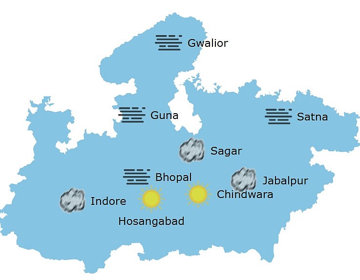 Weather in Madhya Pradesh at 10:30 am