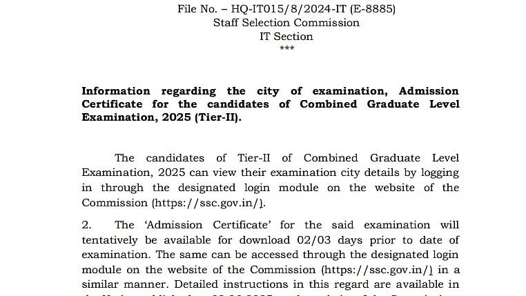 SSC CGL Tier II Admit Card 2025 Release Date Announced At ssc.gov.in; Check Details Here 