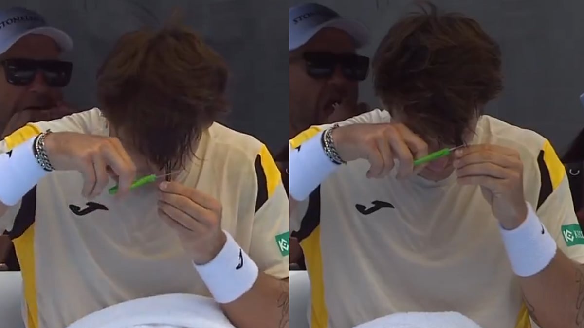 Hilarious Moment! Camilo Ugo Carabelli Goes Viral After Trimming Hair During Auckland Match; Video 