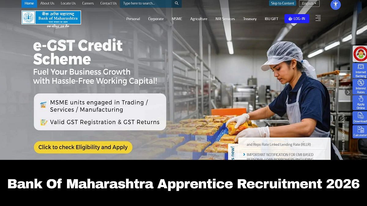 Bank Of Maharashtra Apprentice Recruitment 2026: Notification For 600 Posts Released; Check Eligibility Criteria And Other Details Here 