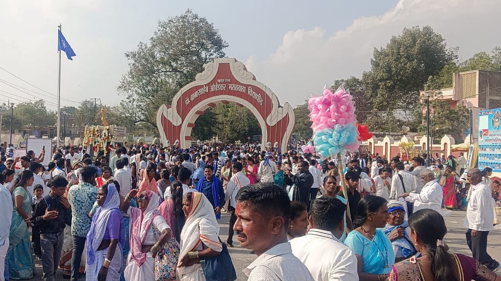 Chhatrapati Sambhajinagar: Thousands Gather At BAMU Gate To Mark Dr Babasaheb Ambedkar’s 32nd...