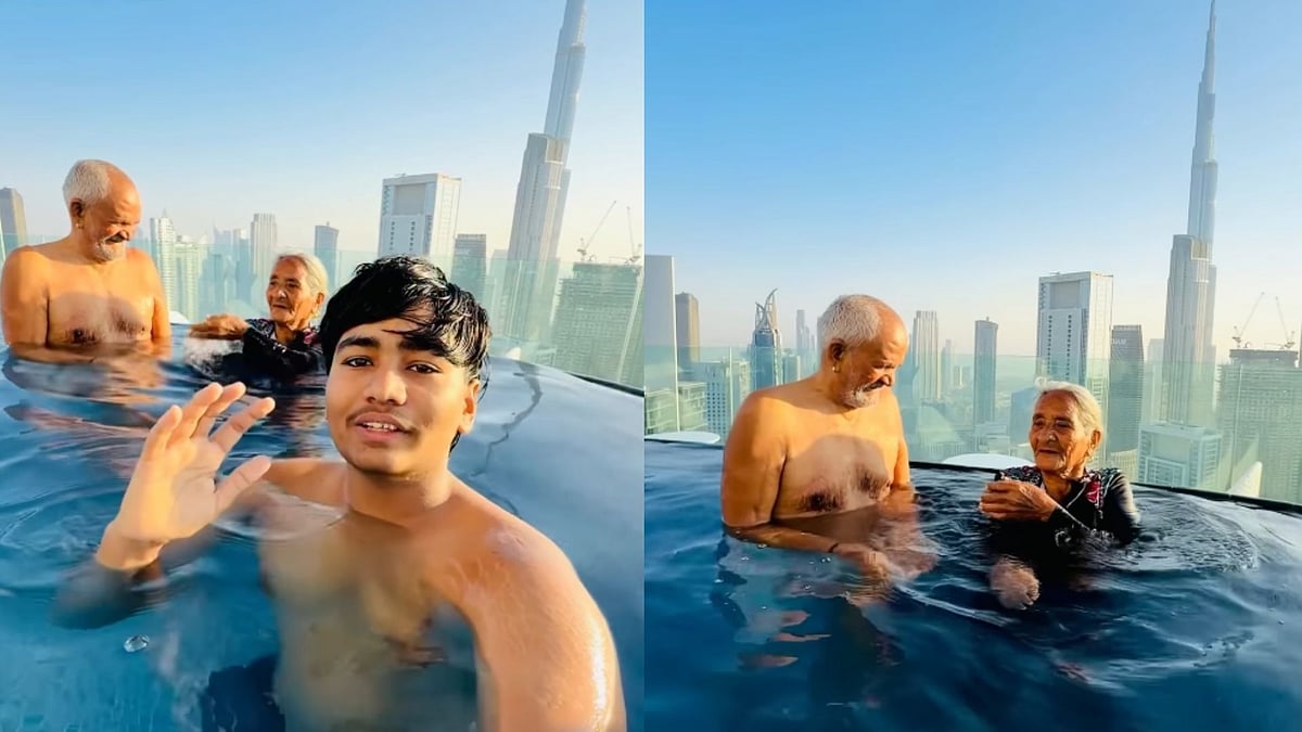 Haryana Man Takes Grandparents To Dubai's Infinity Pool For First Time; Viral Video Melts Hearts On Internet 