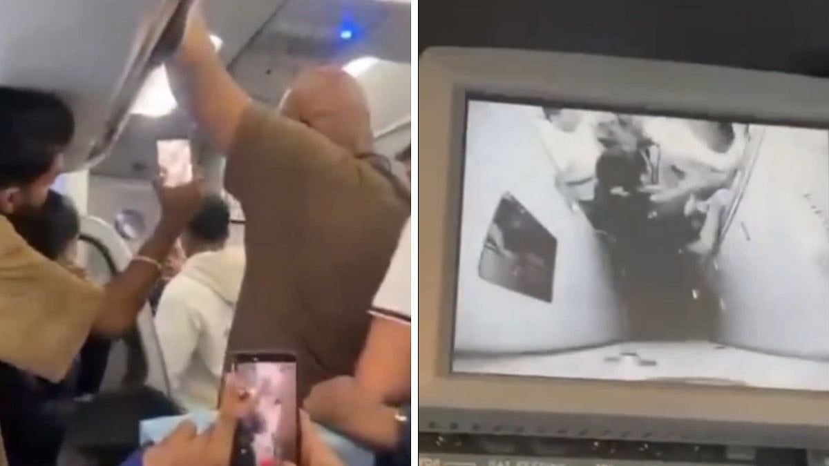 IndiGo Mumbai–Krabi Flight Chaos: Viral Video Shows Ruckus On Board Due To Delay, Flyers Charging Towards Cockpit; 2 Passengers Deboarded 