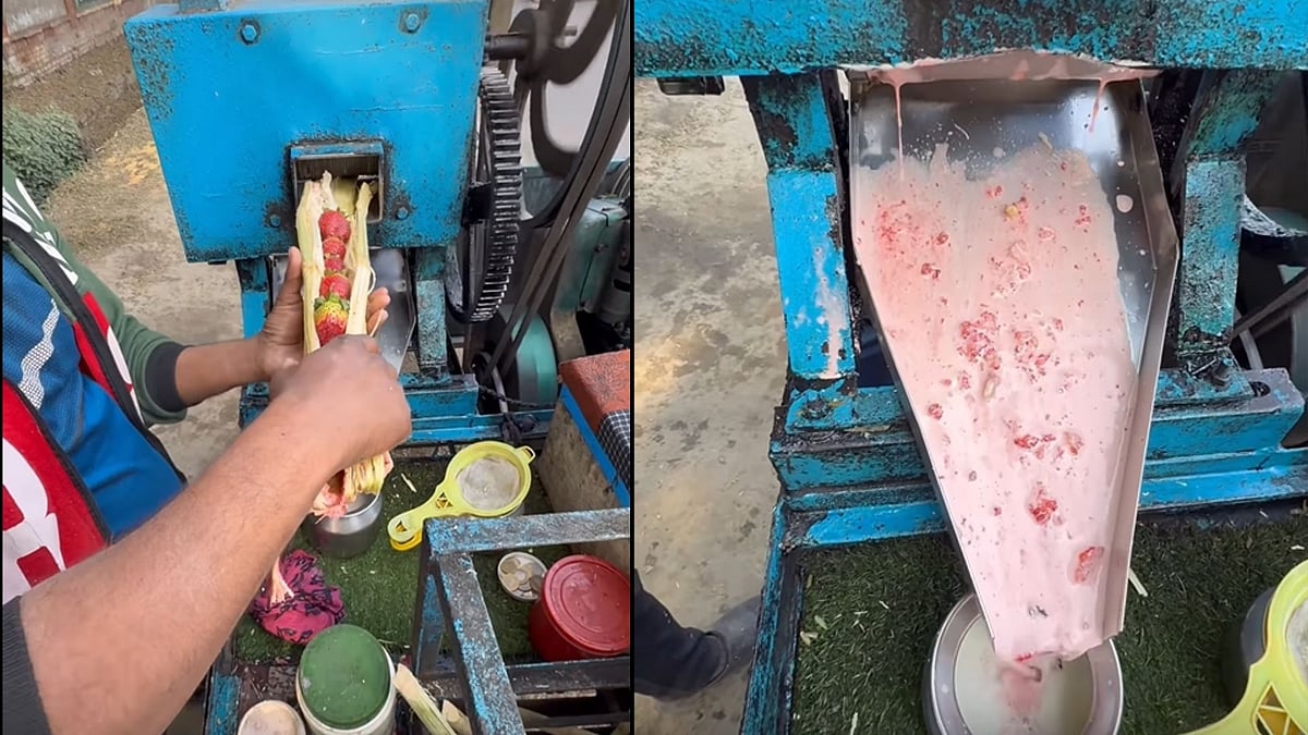 Internet Approves Viral 'Strawberry Ganne Ka Juice': Netizens Say, 'Matcha, Your Opponent Is Here' - Video 