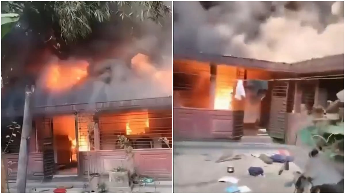 Bangladesh Unrest: House Of Hindu Teacher Set On Fire In Sylhet As Violence Against Minorities Continue; Dramatic Video 