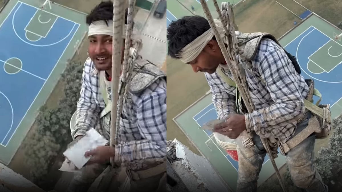 'Hamari Degree Pe Thook Diya': Woman Asks High-Rise Painter His Salary, Reply Leaves Her Stunned - Viral Video 