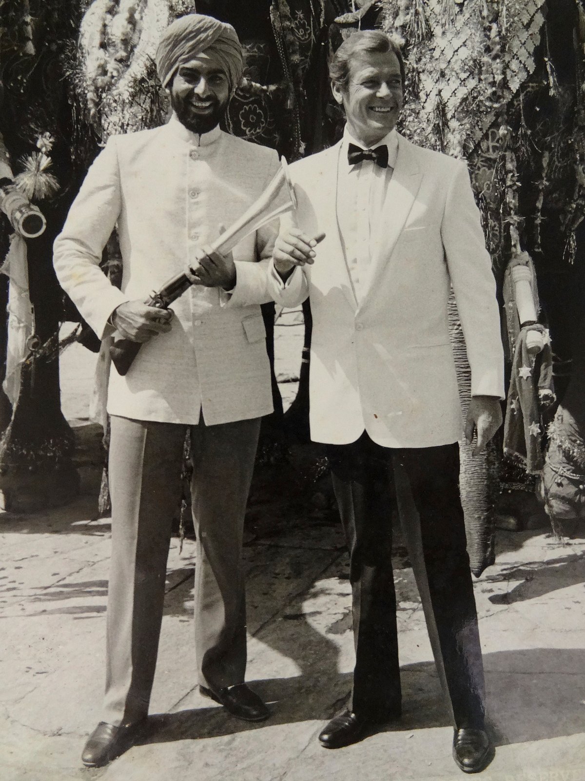 Kabir and Roger Moore