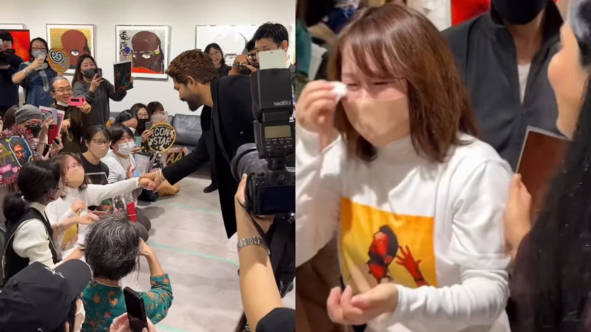 Allu Arjun's Japanese Fan Breaks Down After Actor Recognises & Greets Her During Pushpa 2 Tokyo...