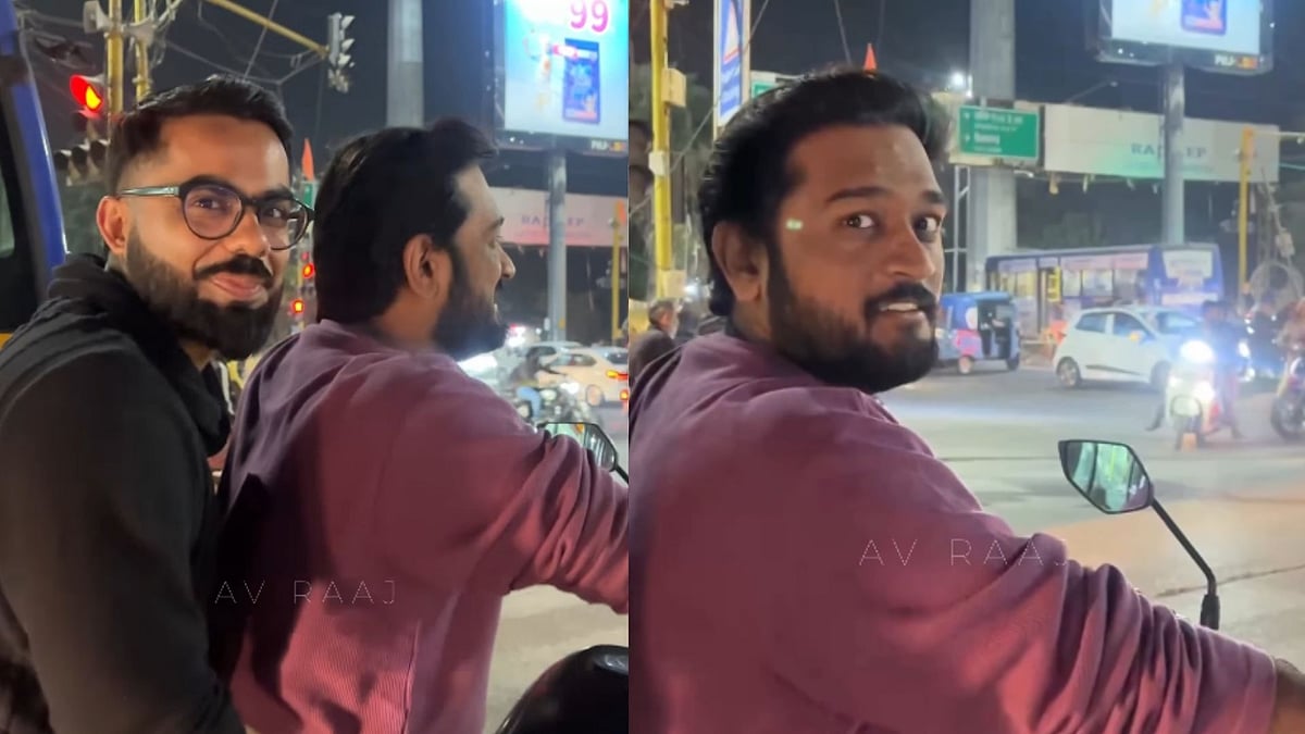 MS Dhoni & Virat Kohli Casually Riding Bike? Viral Video Of Lookalikes Stuns Internet; Netizens Say 'Bhai Ditto Same' - Watch 
