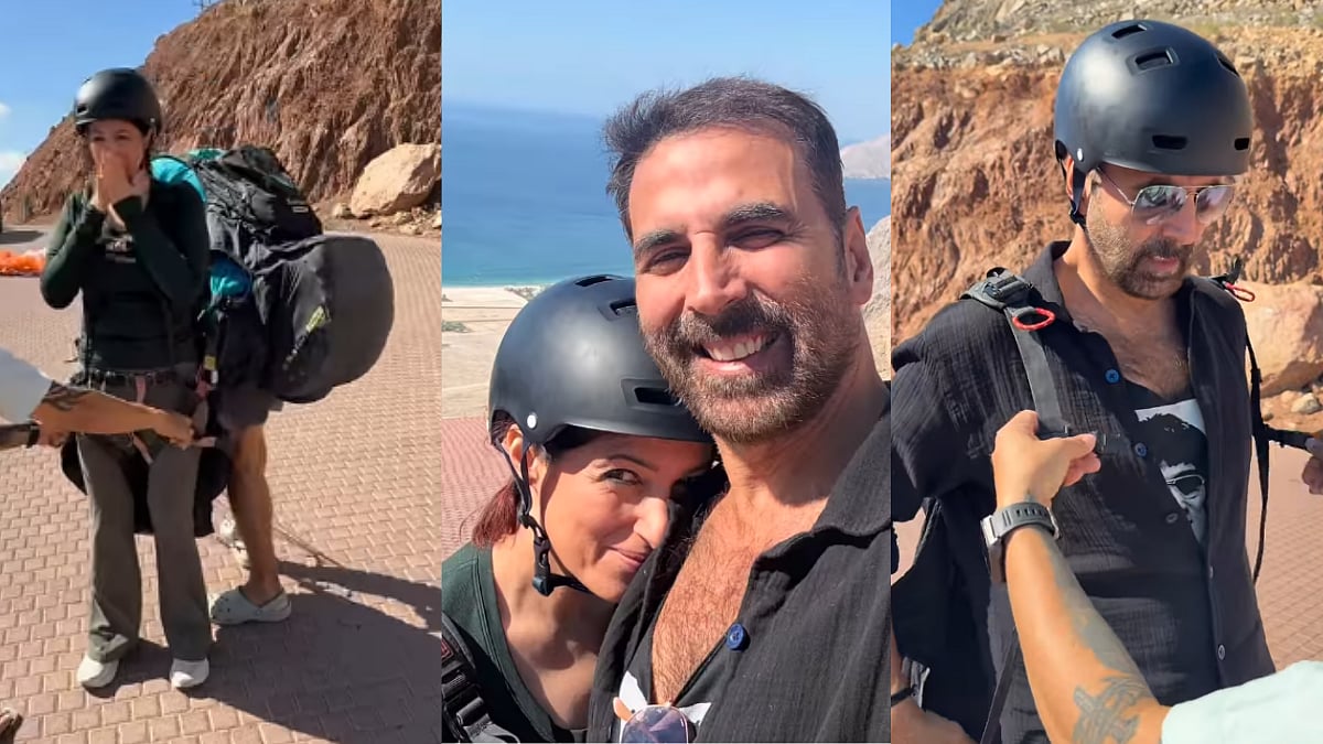 Akshay Kumar Makes Twinkle Khanna Do Adventurous Parachute Jump From Mountain | WATCH 