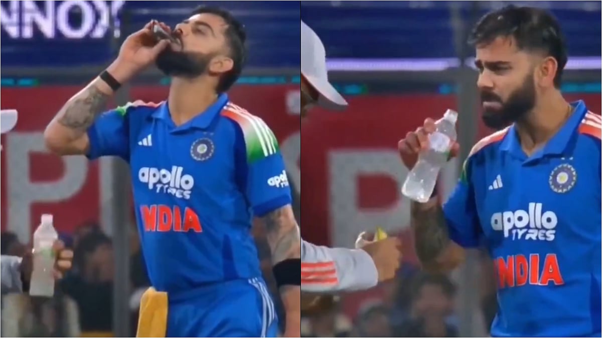 'What Was That?': Virat Kohli Makes Face After Drinking Mystery Liquid On Field During IND Vs NZ Final ODI, Netizens Speculate | Watch VIDEO 