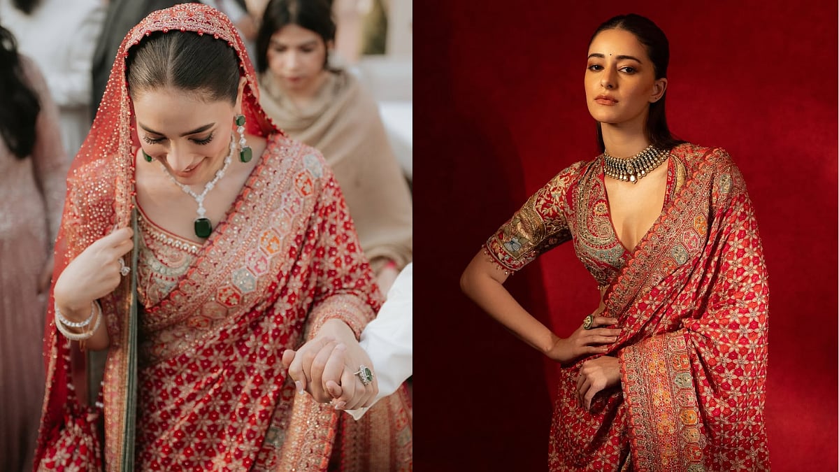 Did Junaid Safdar's Wife Copy Ananya Panday For Wedding? Pakistani Influencer Slams Bride's Tarun Tahiliani Red Saree Look 