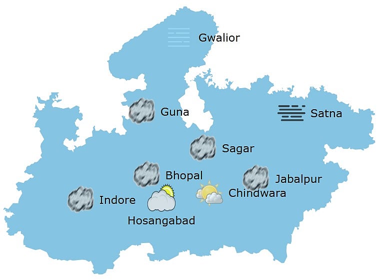 Weather in Madhya Pradesh at 10:30 am 