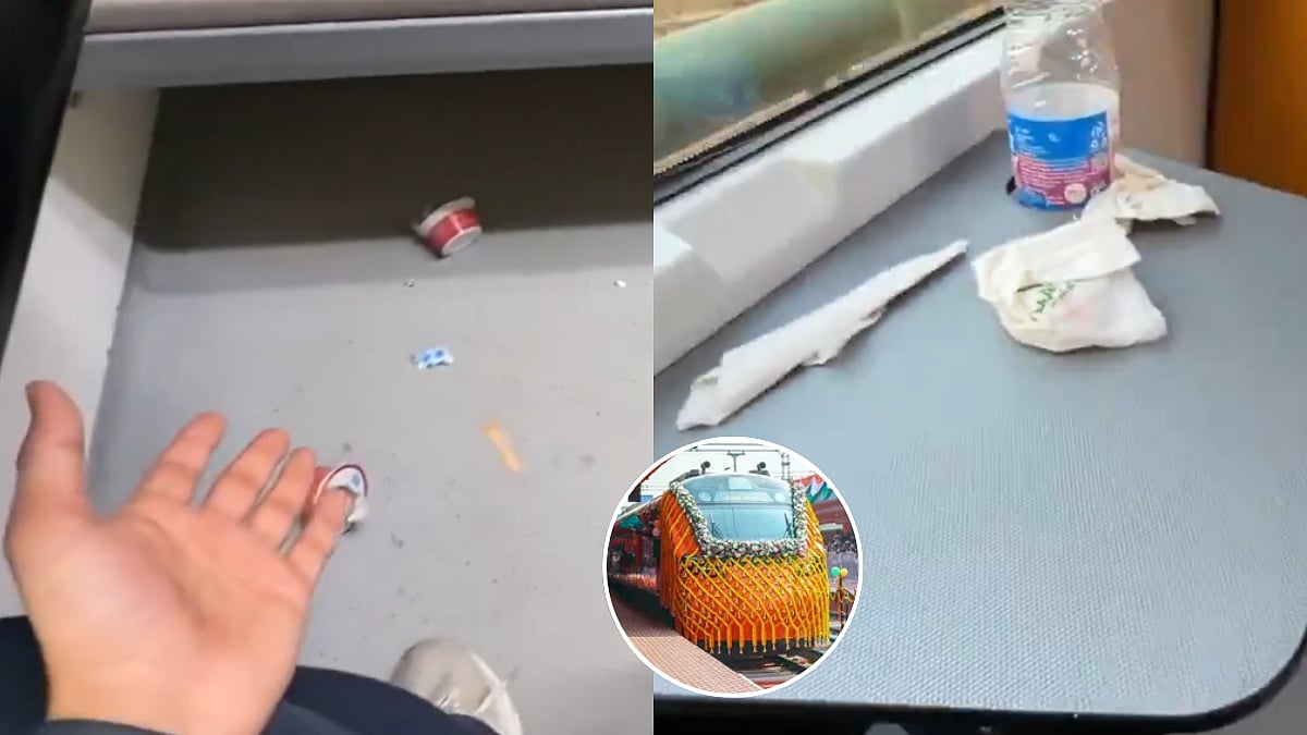 Passengers Litter Newly Launched Vande Bharat Sleeper Train Hours After  Its Inaugural Run; Netizens React, 'Wait For Gutkha Marks' 