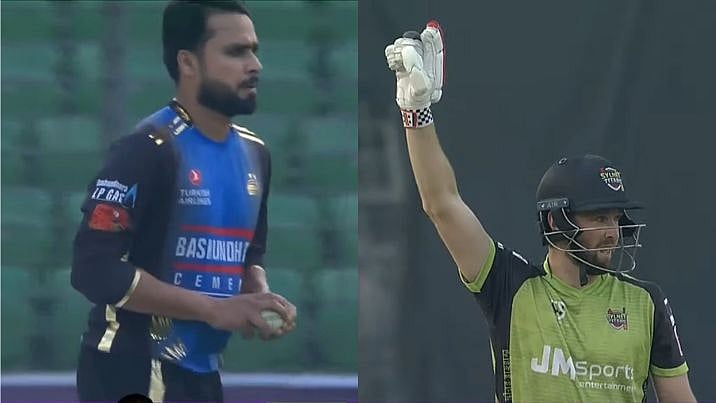Viral Video Shows Pakistan's Faheem Ashraf, Who Posted Derogatory Operation Sindoor Picture, Concede Last Ball SIX To Knock Team Out Of BPL 