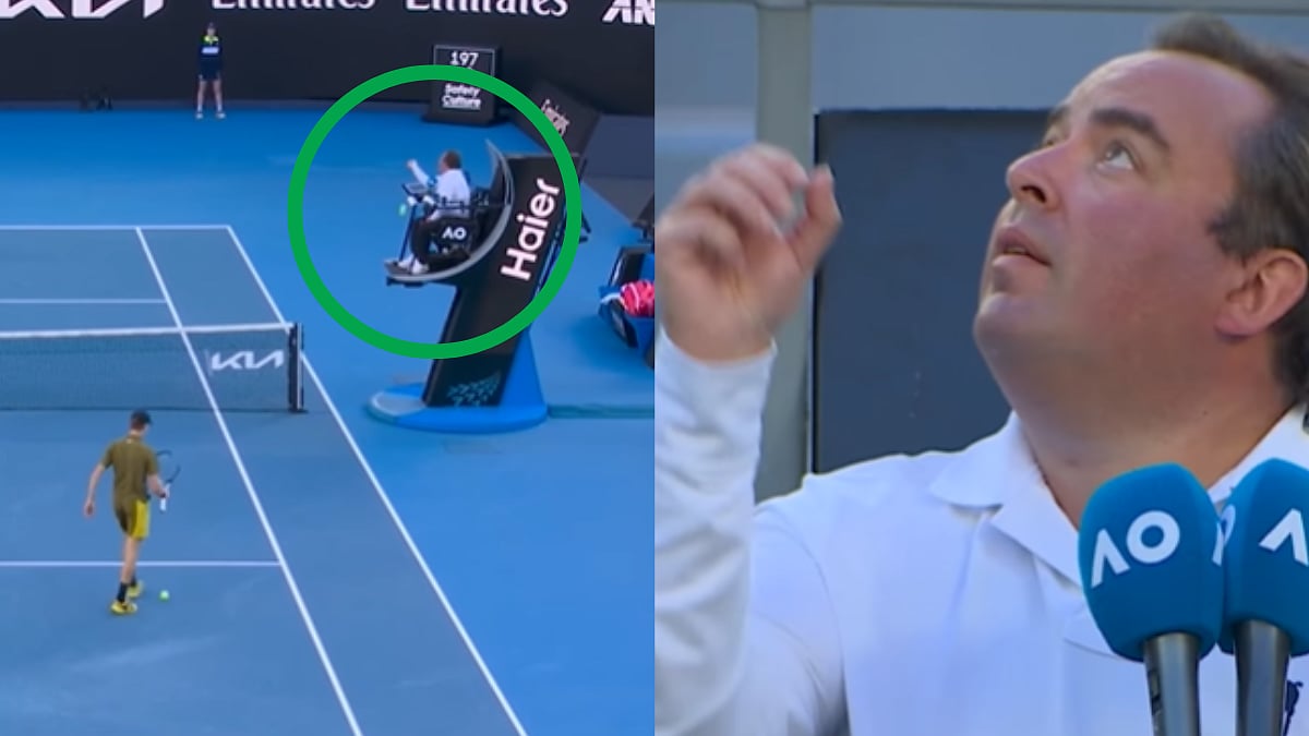 Australian Open 2026: Chair Umpire's Dejected Reaction Goes Viral After Dropping A Catch During Jannik Sinner vs Hugo Gaston Match; Video 