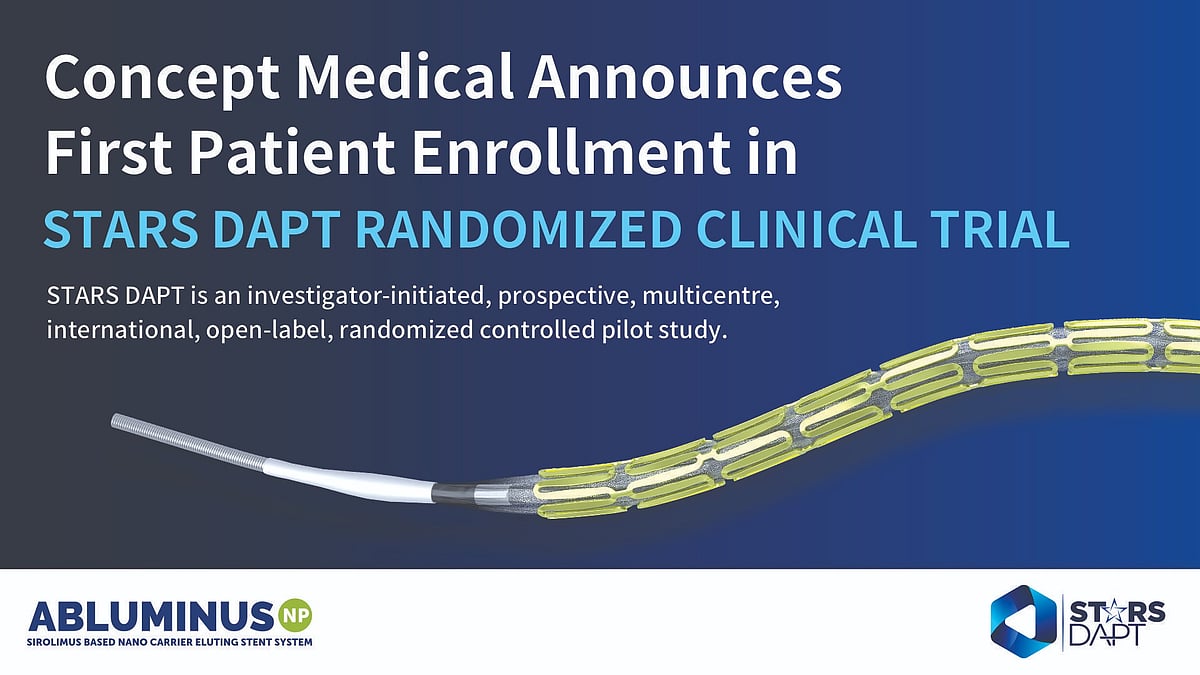 Concept Medical Launches Global Trial On Next-Gen Drug-Eluting Stent 