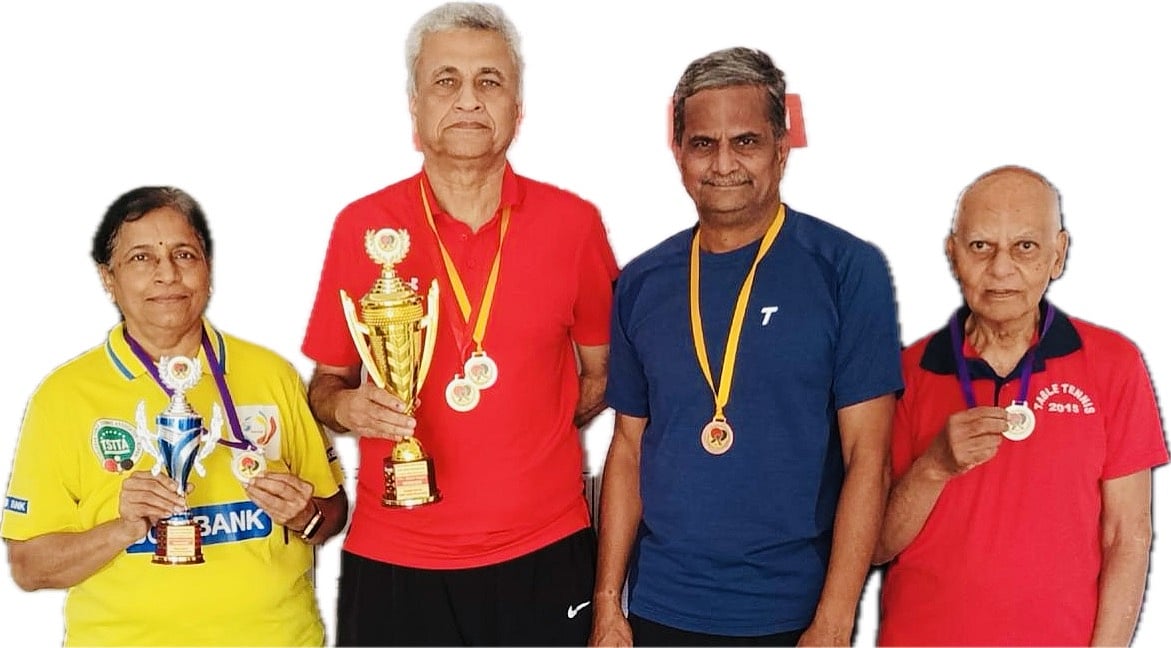 Nashik's Shivanand Kundaje Wins Gold At State Veterans Table Tennis Championship