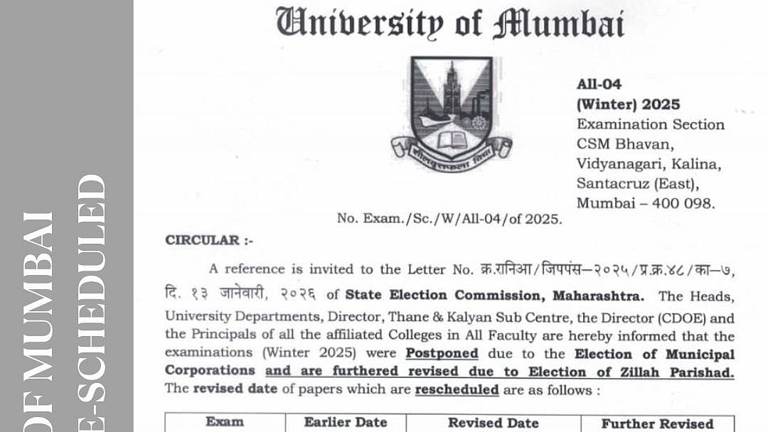 Mumbai University Reschedules January Exams Again Due To Zilla Parishad Elections; Check Revised Schedule Here 