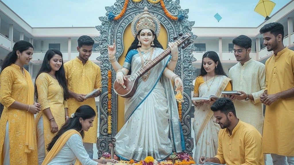 Basant Panchami 2026: The Madhya Pradesh Temple Where Blue Ink Is Offered To Goddess Saraswati &...