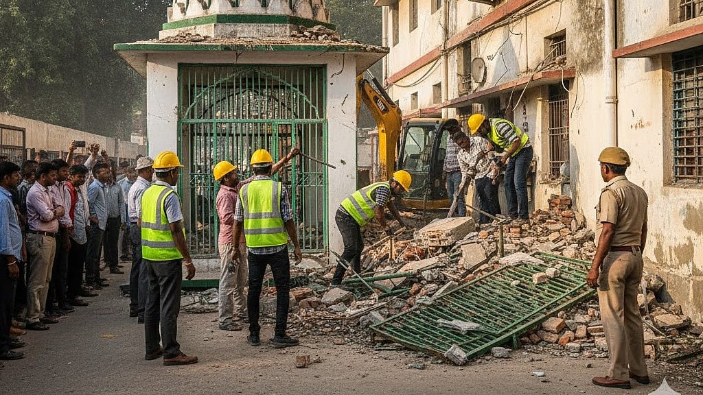 MP News: Unauthorised Shrine Inside Railway Quarter Razed In Ratlam