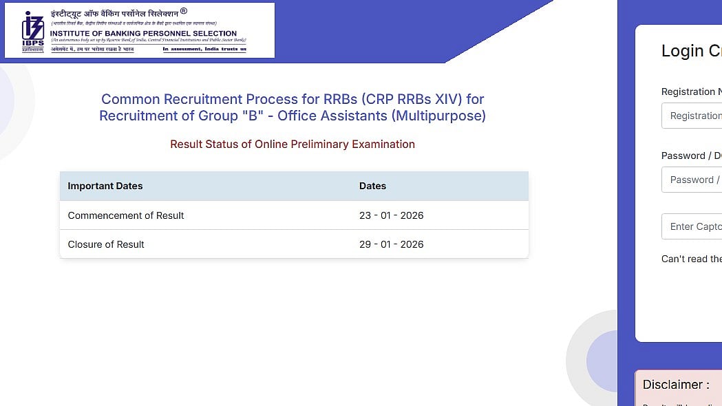 IBPS RRB Clerk Prelims Result 2025 Declared At ibps.in; Mains Exam On February 1 