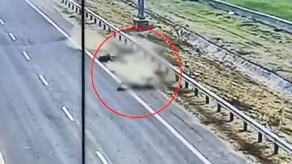 On Camera: Speeding Bike Crashes Into Railing, Killing Two On Spot In Khammam