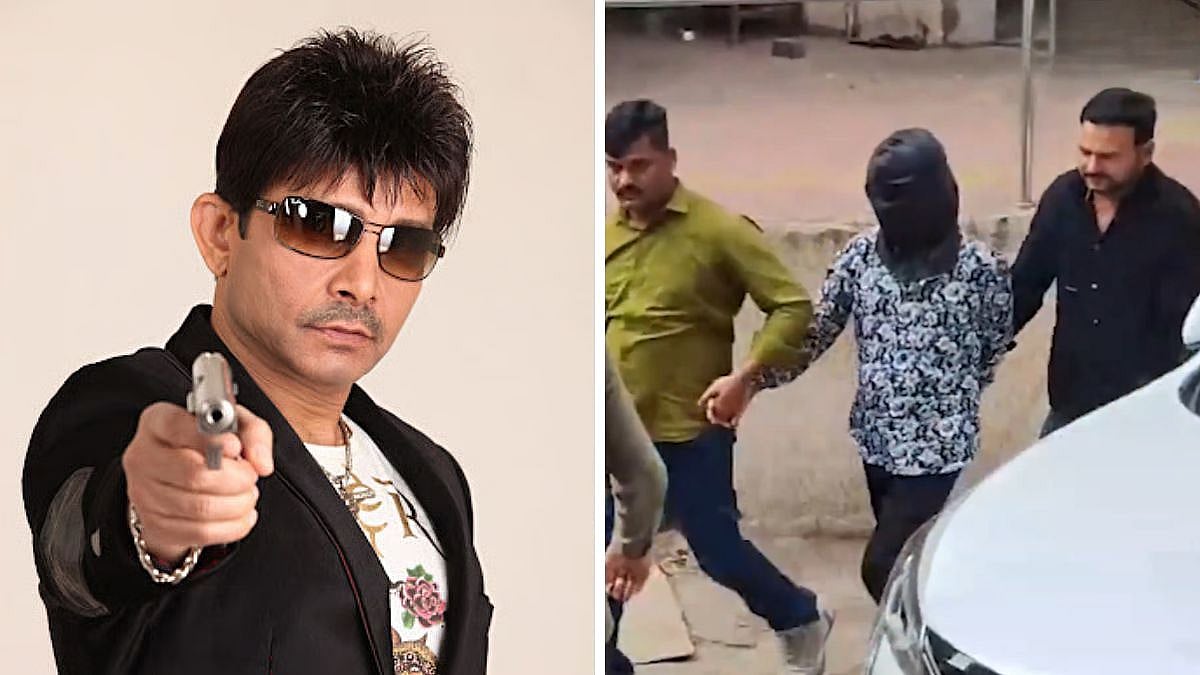 VIDEO: Actor Kamaal R Khan's Face Fully Covered With Black Cloth As Mumbai Cops Escort Him Out Of...