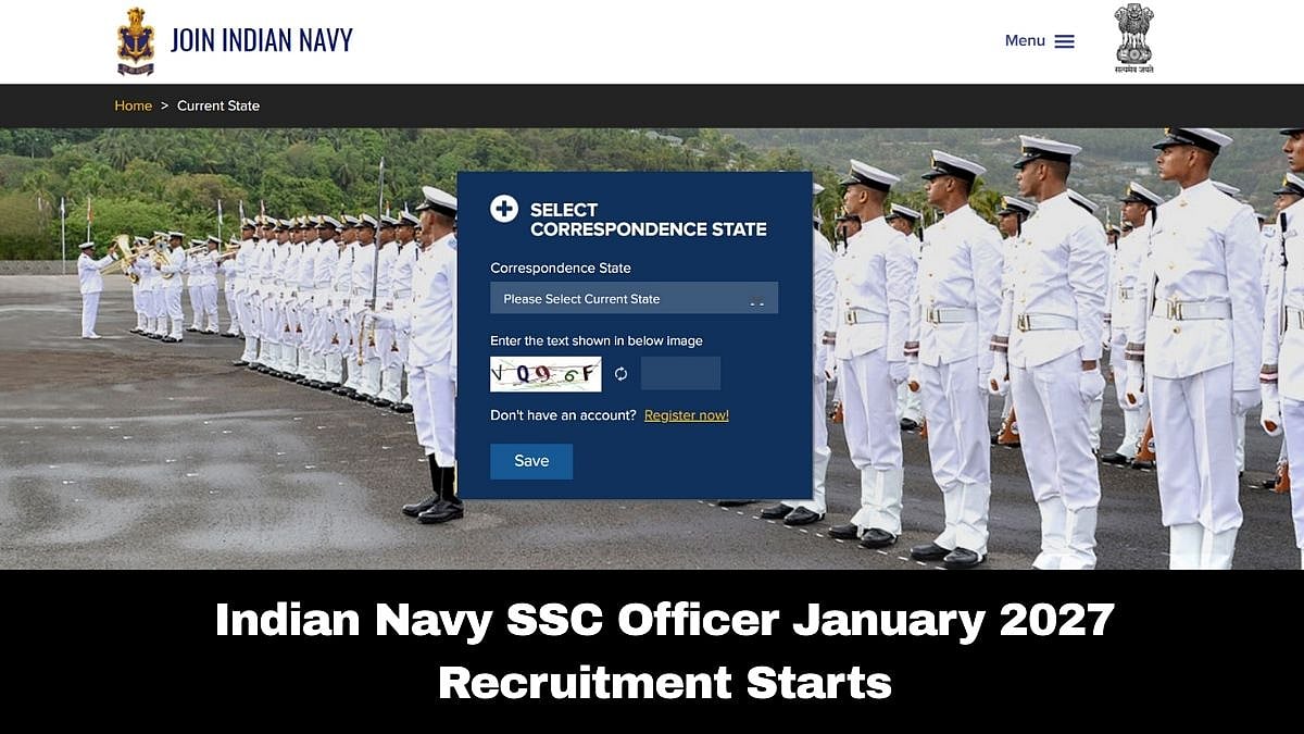 Indian Navy SSC Officer January Recruitment 2027: Notification Out At joinindiannavy.gov.in; Check Eligibility Criteria Here 