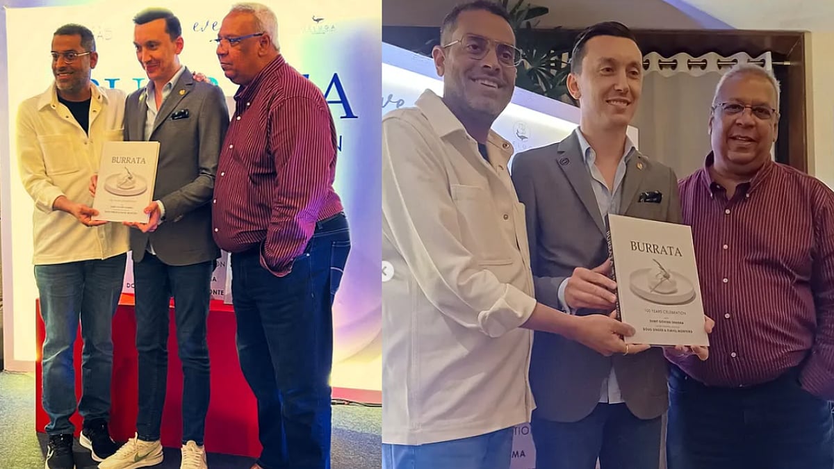 Sumit Govind Sharma, Giovanni Papi and Flavel Monteiro at the book launch.