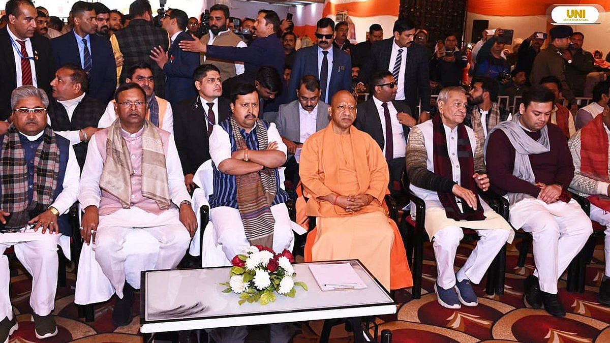UP CM Yogi Adityanath Joins The BJP National President Nitin Nabin To Listen To ‘Mann Ki Baat’...