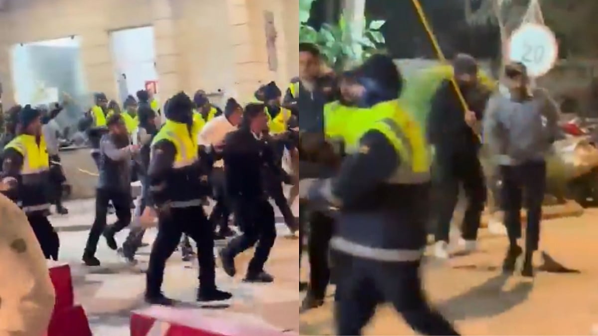 Video: Clash Breaks Out Between Security Guards And Delivery Boys At Greater Noida Housing Society;...