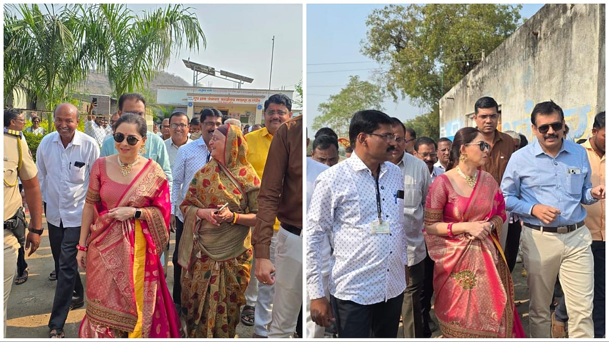 Marathi Actress Sonali Kulkarni Appeals To Villagers To Participate In Chief Minister’s Panchayat...