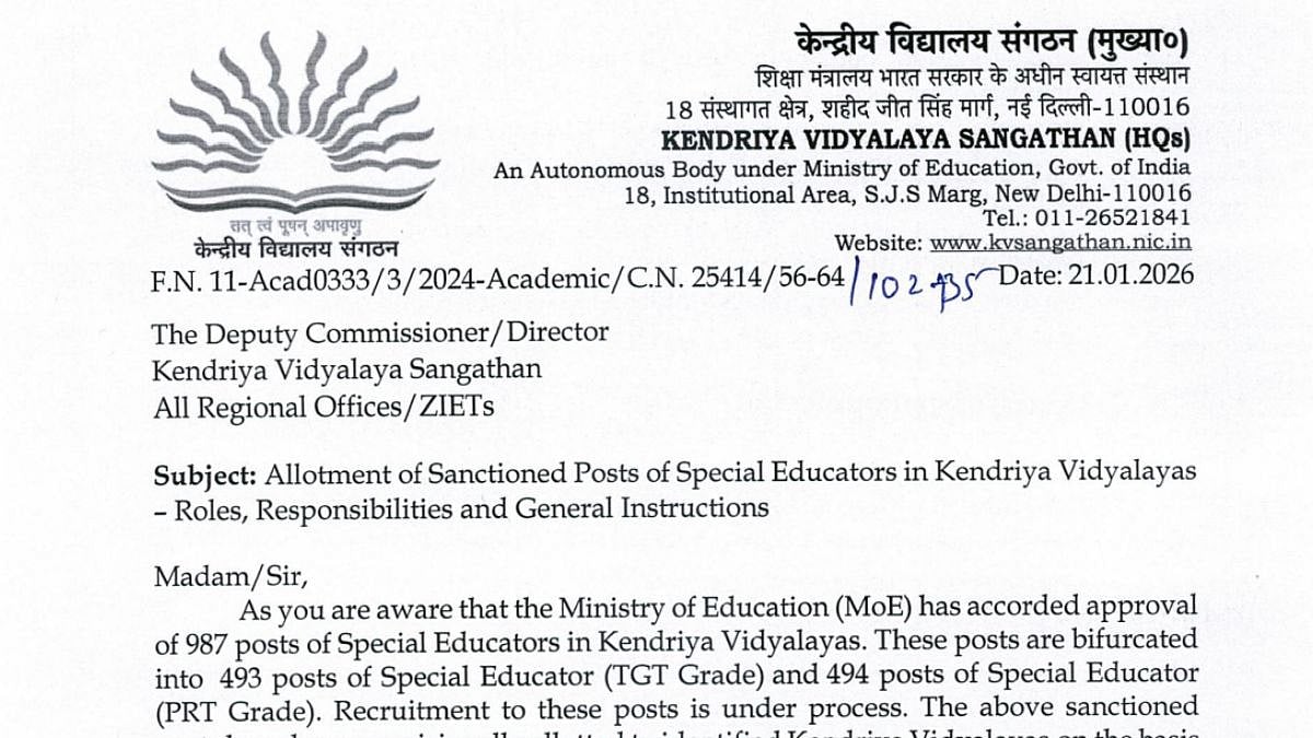 KVS Special Educator Vacancy 2026: Small Notice For 987 TGT & PRT Posts Out; Check Details Here 