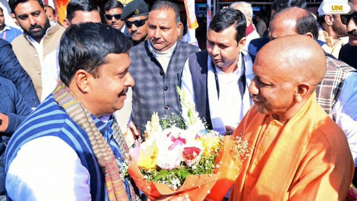 BJP National President Nitin Nabin Makes First Uttar Pradesh Visit; Arrives At Temple With CM Yogi Adityanath 