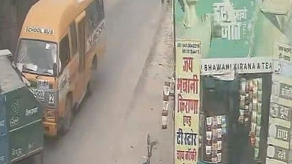 Video: Garbage Truck Overturns After Hitting School Bus In Jodhpur