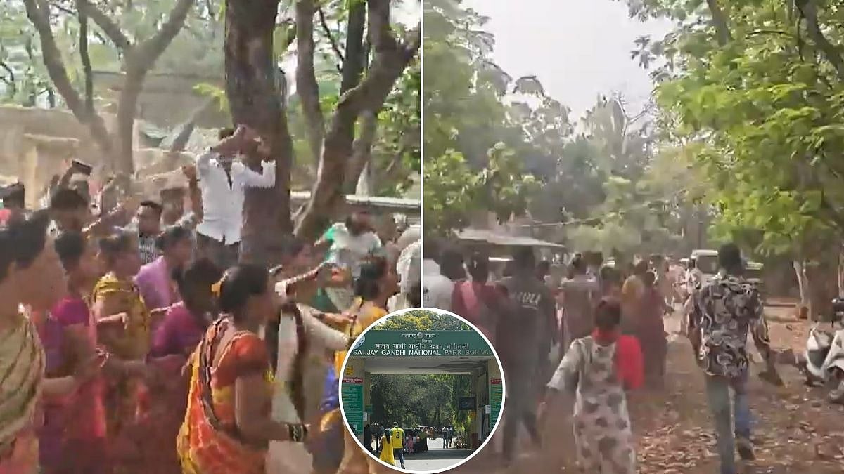 Mumbai News: Mob Pelts Stones At Forest Officials During Anti-Encroachment Drive At Sanjay Gandhi National Park | VIDEO 