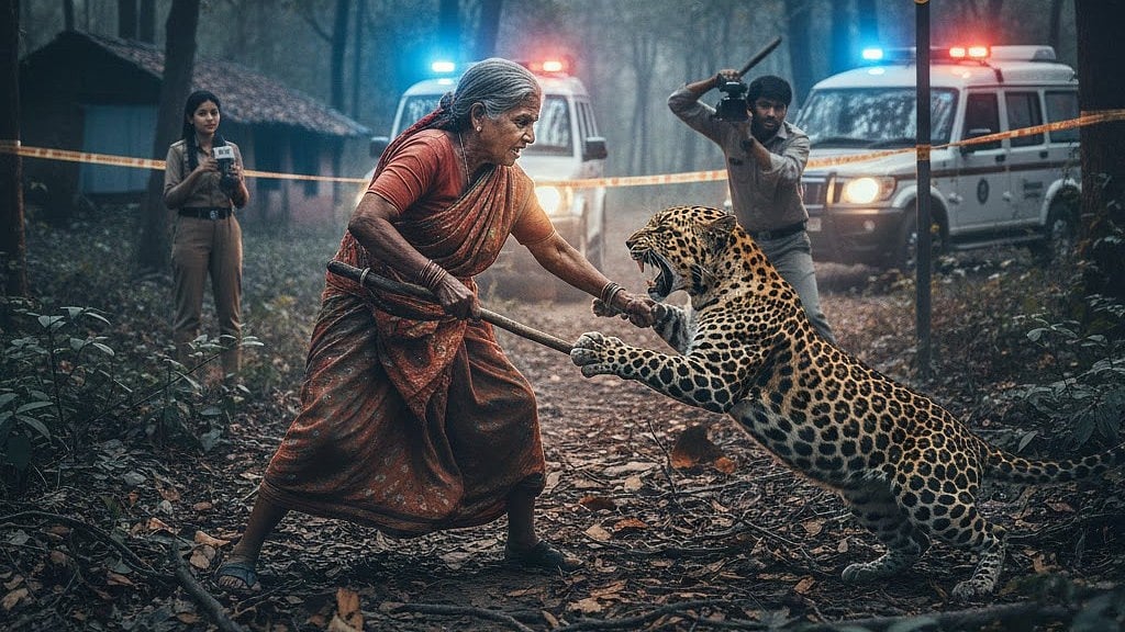 MP News: Leopard Mauls Woman Near Sheopur Forest, Husband Chases It Away; Critical -- VIDEO