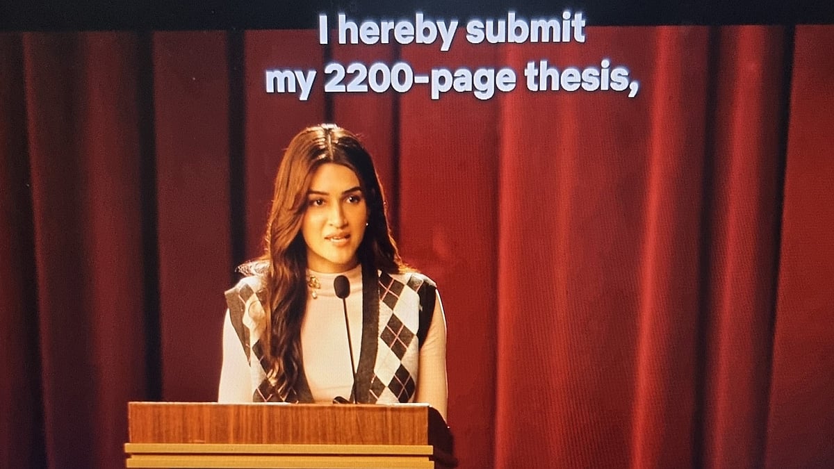 Kriti Sanon's '2,200-Page Thesis' Scene In Tere Ishk Mein Sparks Meme-Fest, PhD Scholars & Netizens...
