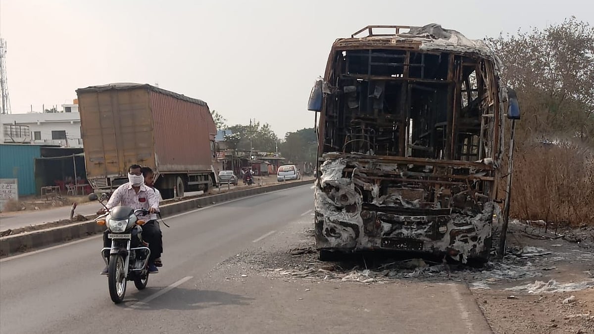 Alert Driver Saves Lives As Pune-Yavatmal Bus Catches Fire After Tyre Burst