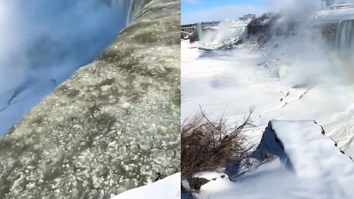 Watch: Niagara Falls Freezes At -20°C As Mist Turns Water To Ice After Polar Vortex Hit The Region 