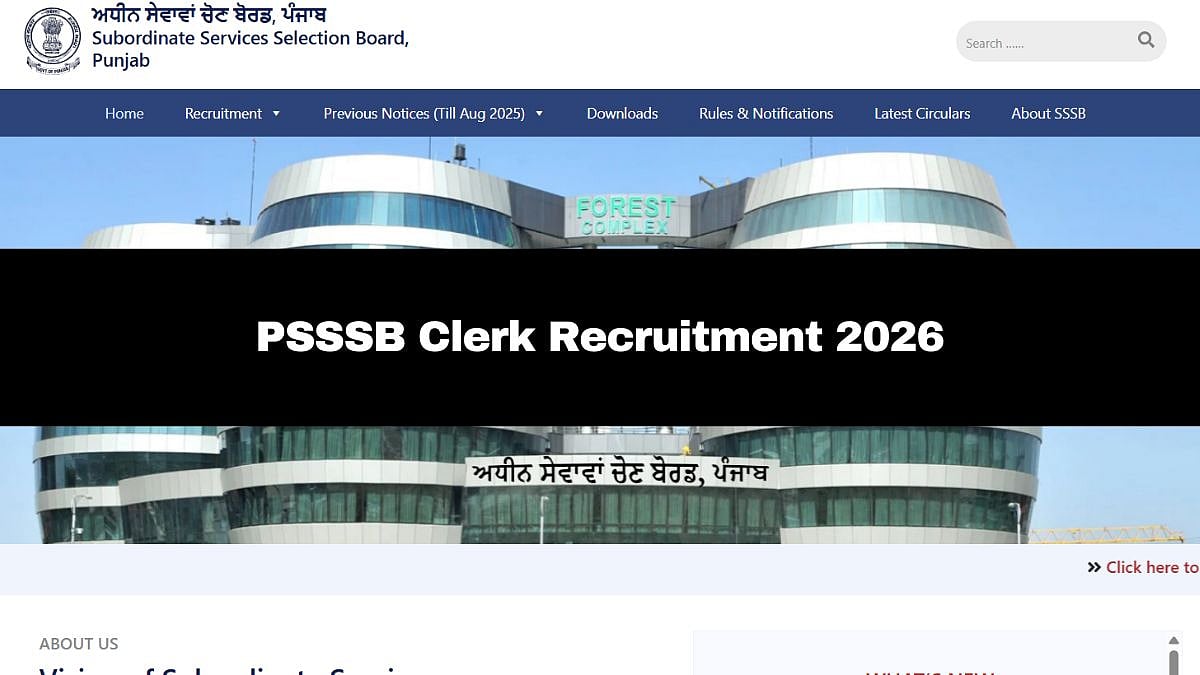 PSSSB Clerk Recruitment 2026: Registration Process For 98 Vacancies Ends Tomorrow; Here's How To Apply 