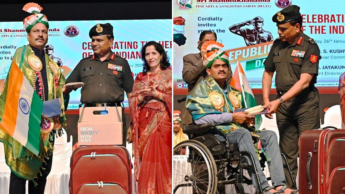 Sri Shanmukhananda Sabha Felicitates 25 Wounded Warriors With Cash, Shawls And Mementoes On Republic Day 