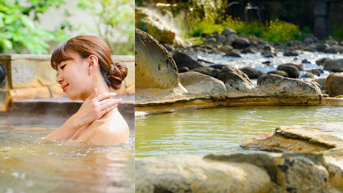 Rejuvenate at a hot spring 