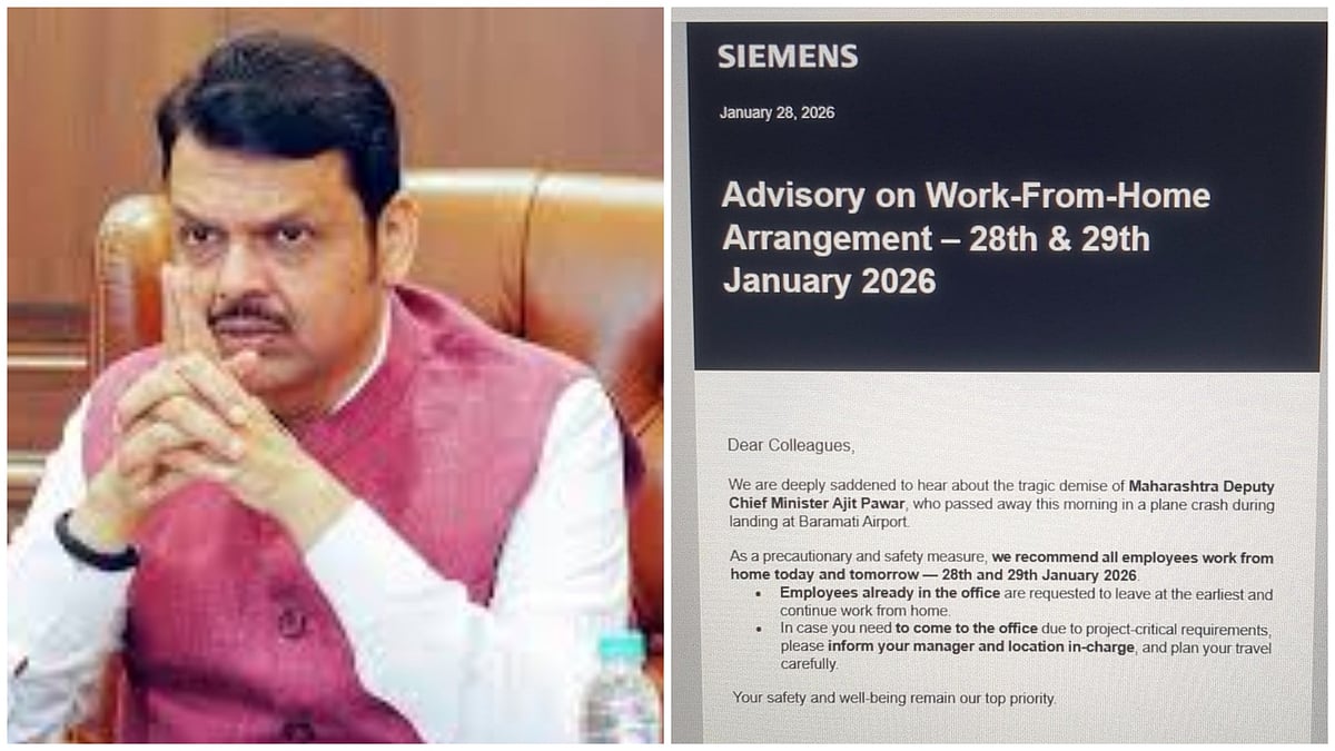 CM Devendra Fadnavis Announces 3-Day Mourning After Ajit Pawar's Death; Several IT Companies, Including Siemens, Advise Work-From-Home In Pune