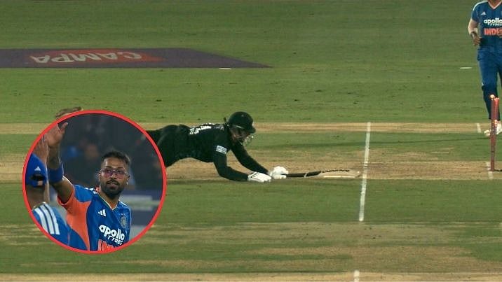 Hardik Pandya Hits Bullseye, DIRECT HIT To Run Out Kiwi Skipper Mitchell Santner In IND Vs NZ 4th T20I | VIDEO 