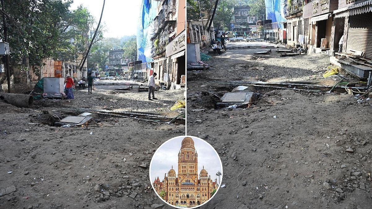 Concretisation work of road at K.M Mumshi Marg opp BabulnathTemple