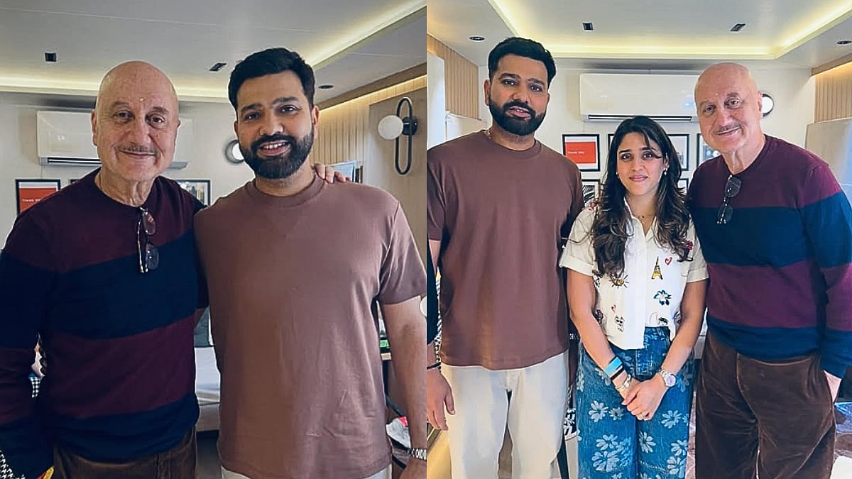 'Accidental But A Great Meeting': Anupam Kher Stumbles Into Rohit Sharma's Vanity Van, Fans Love Wholesome Meet-Cute Interaction 
