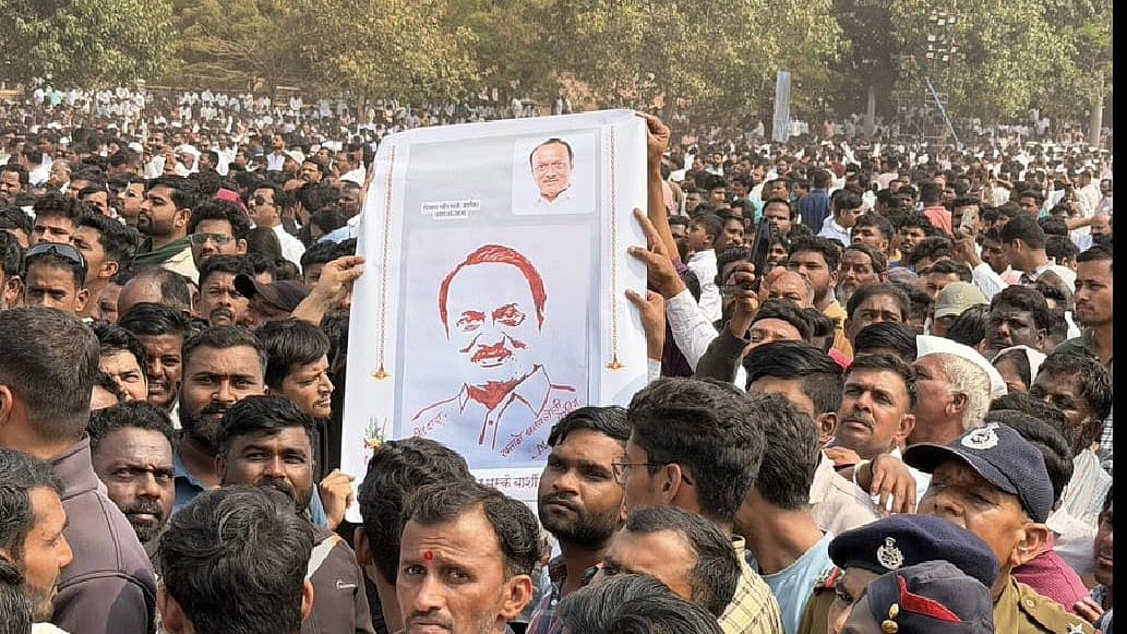 Supporter Creates Blood Portrait to Pay Tribute to Ajit Pawar in Baramati